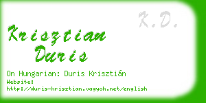 krisztian duris business card